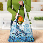 World Ocean Day Australia Aboriginal Grocery Bag Whale Watching