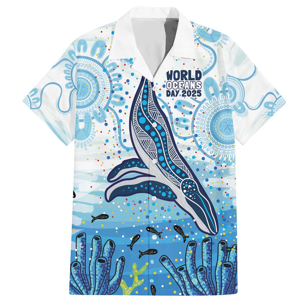 World Ocean Day Australia Aboriginal Hawaiian Shirt Whale Watching