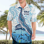 World Ocean Day Australia Aboriginal Hawaiian Shirt Whale Watching