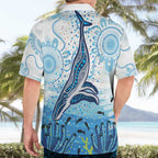 World Ocean Day Australia Aboriginal Hawaiian Shirt Whale Watching