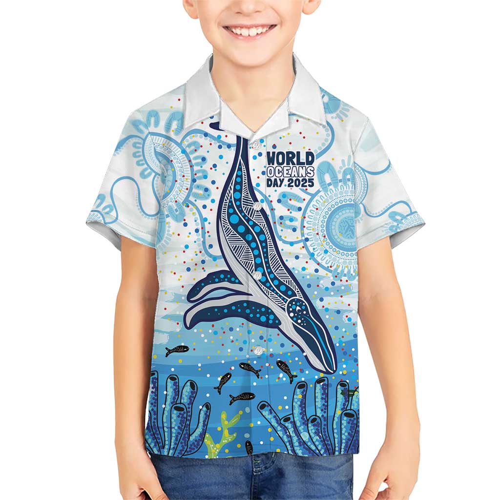 World Ocean Day Australia Aboriginal Kid Hawaiian Shirt Whale Watching