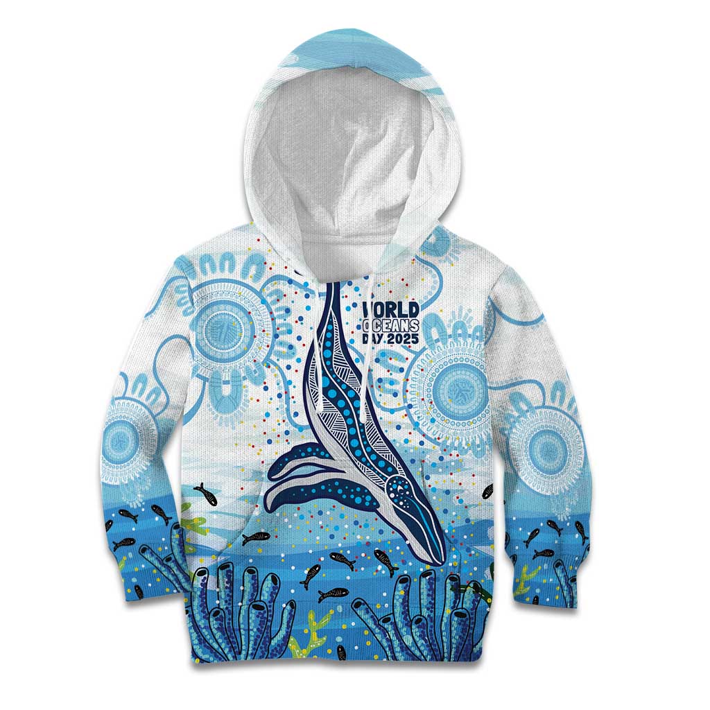 World Ocean Day Australia Aboriginal Kid Hoodie Whale Watching