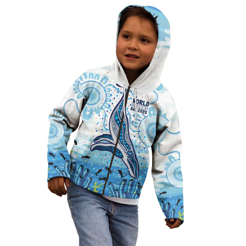 World Ocean Day Australia Aboriginal Kid Hoodie Whale Watching