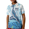 World Ocean Day Australia Aboriginal Kid Polo Shirt Whale Watching