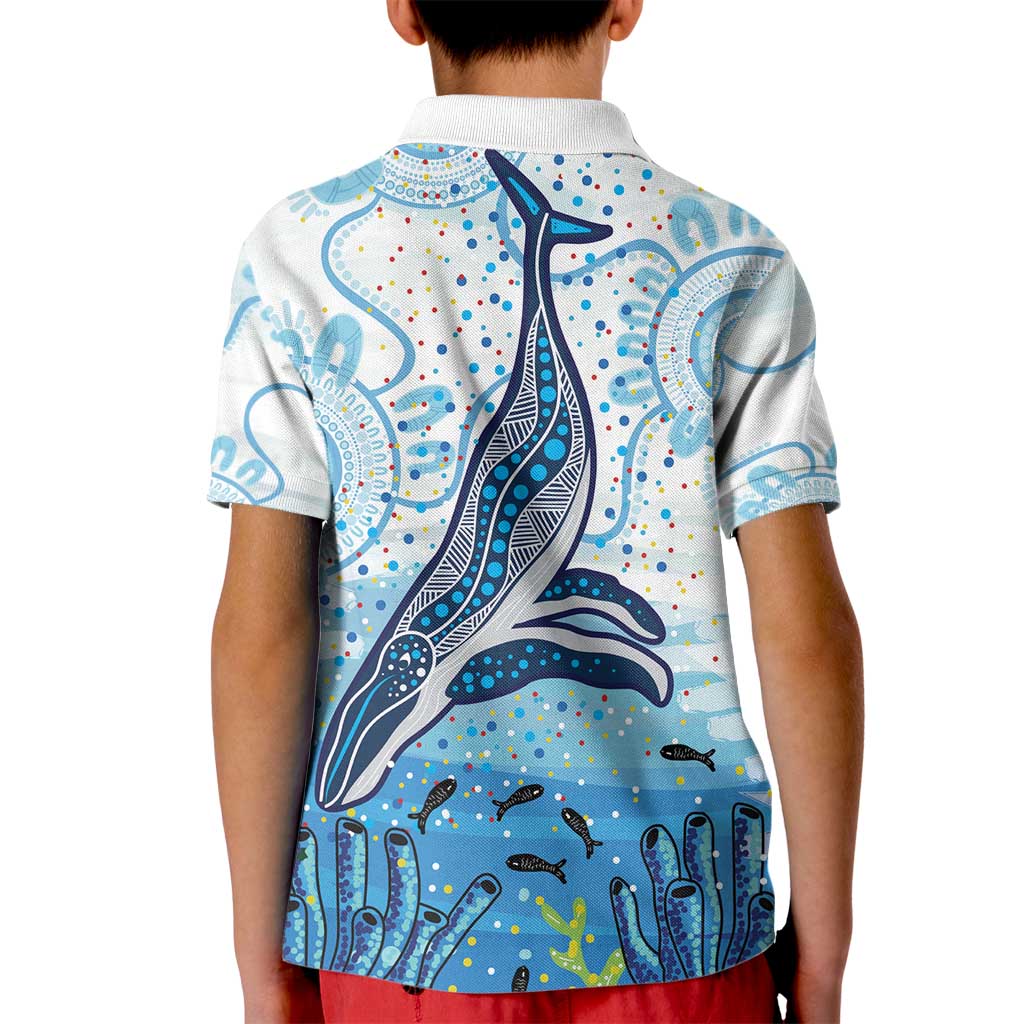 World Ocean Day Australia Aboriginal Kid Polo Shirt Whale Watching