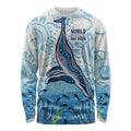 World Ocean Day Australia Aboriginal Long Sleeve Shirt Whale Watching