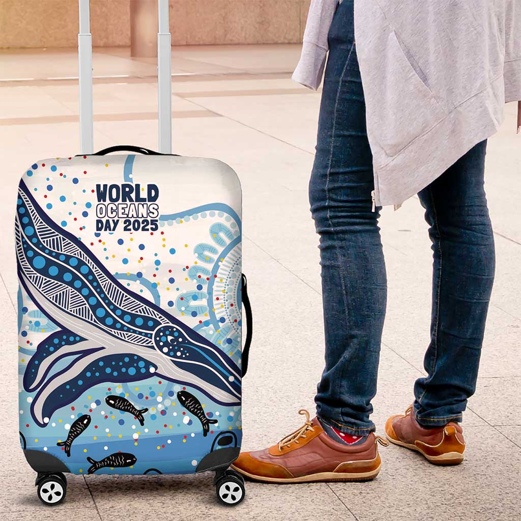 World Ocean Day Australia Aboriginal Luggage Cover Whale Watching