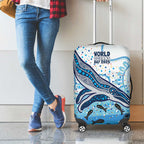 World Ocean Day Australia Aboriginal Luggage Cover Whale Watching