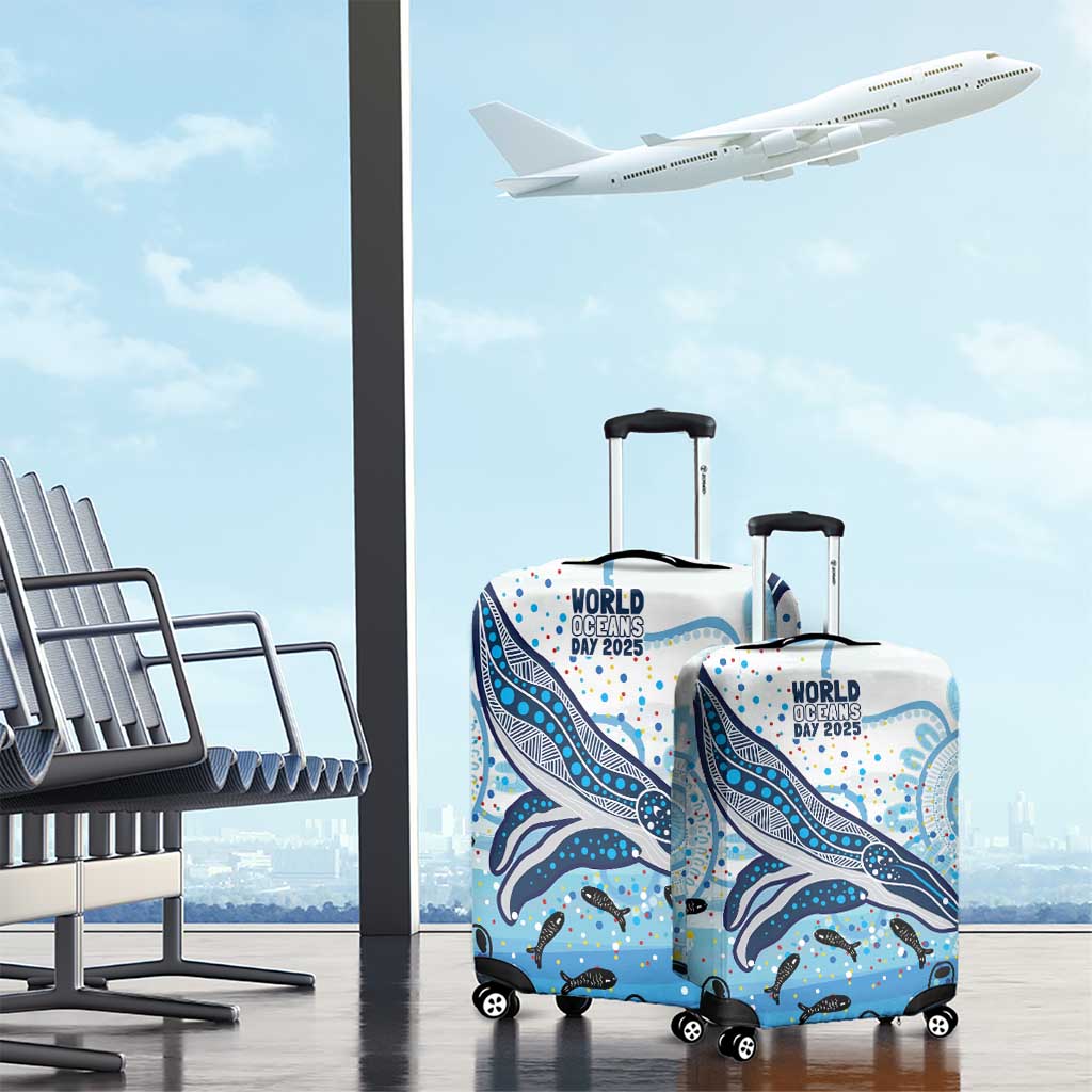 World Ocean Day Australia Aboriginal Luggage Cover Whale Watching