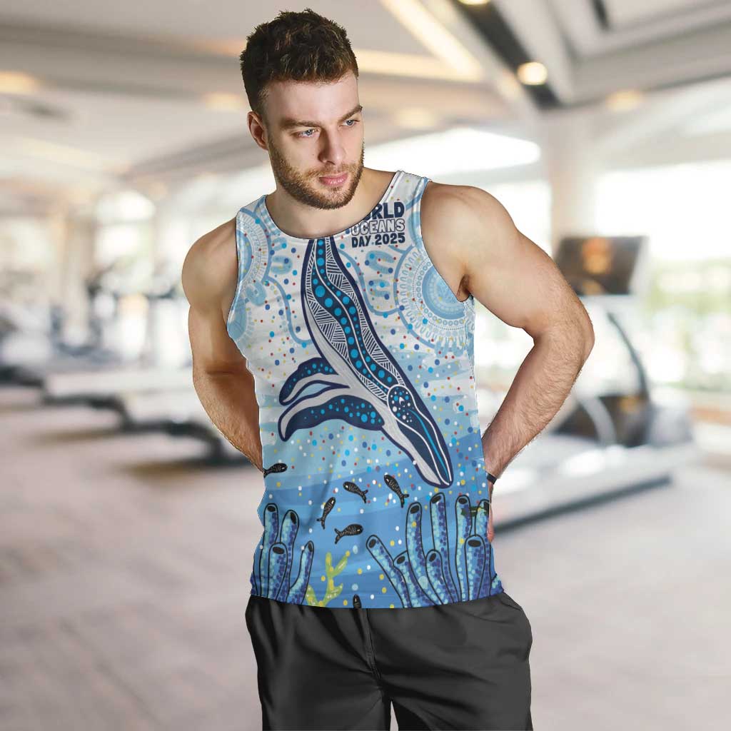 World Ocean Day Australia Aboriginal Men Tank Top Whale Watching