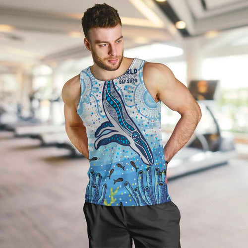 World Ocean Day Australia Aboriginal Men Tank Top Whale Watching