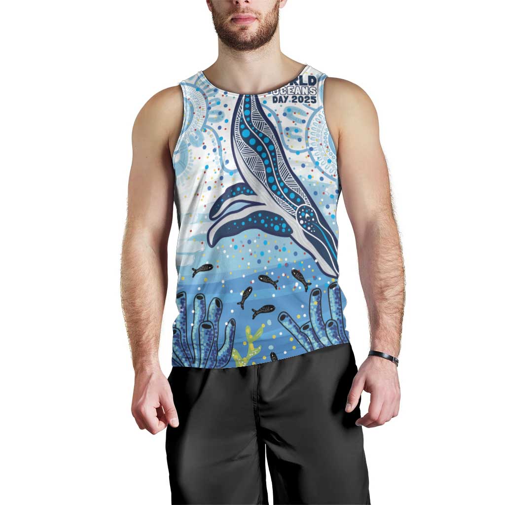 World Ocean Day Australia Aboriginal Men Tank Top Whale Watching