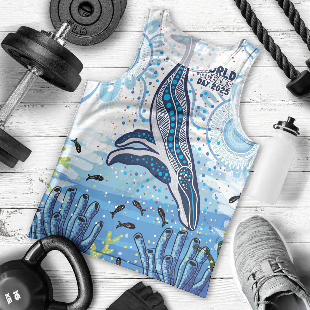 World Ocean Day Australia Aboriginal Men Tank Top Whale Watching