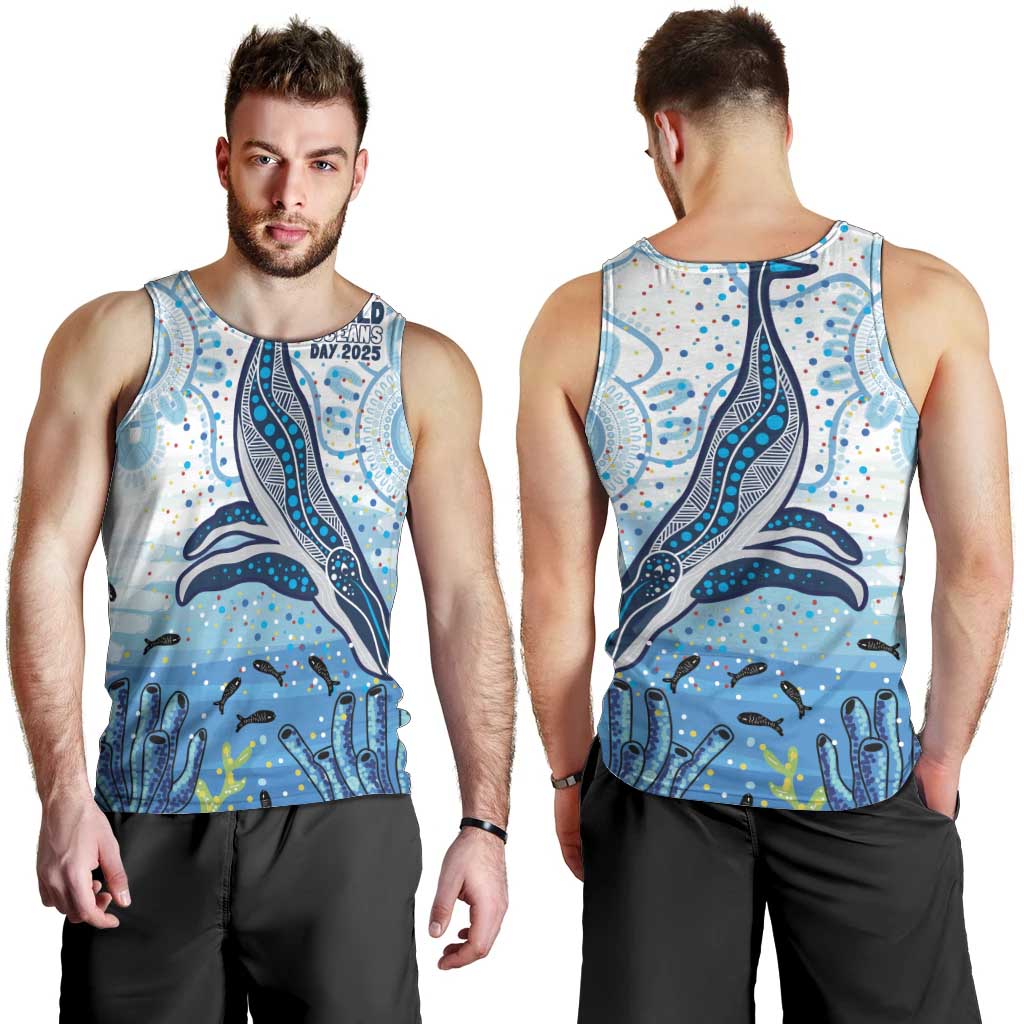 World Ocean Day Australia Aboriginal Men Tank Top Whale Watching