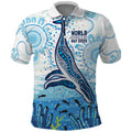World Ocean Day Australia Aboriginal Polo Shirt Whale Watching