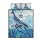 World Ocean Day Australia Aboriginal Quilt Bed Set Whale Watching