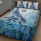 World Ocean Day Australia Aboriginal Quilt Bed Set Whale Watching