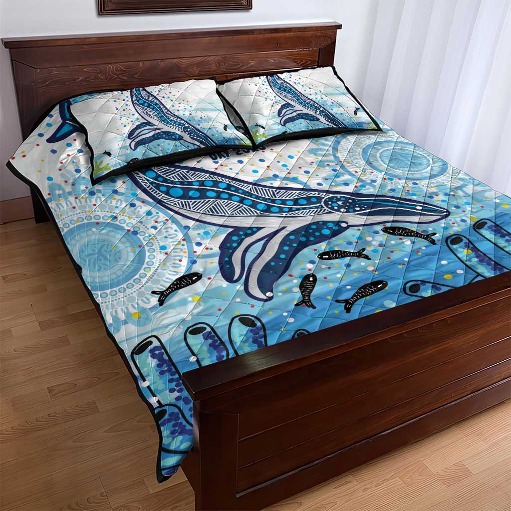 World Ocean Day Australia Aboriginal Quilt Bed Set Whale Watching
