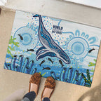 World Ocean Day Australia Aboriginal Rubber Doormat Whale Watching