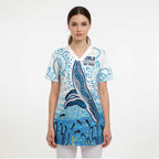 World Ocean Day Australia Aboriginal Scrub Top Whale Watching - Aussie Hoodie