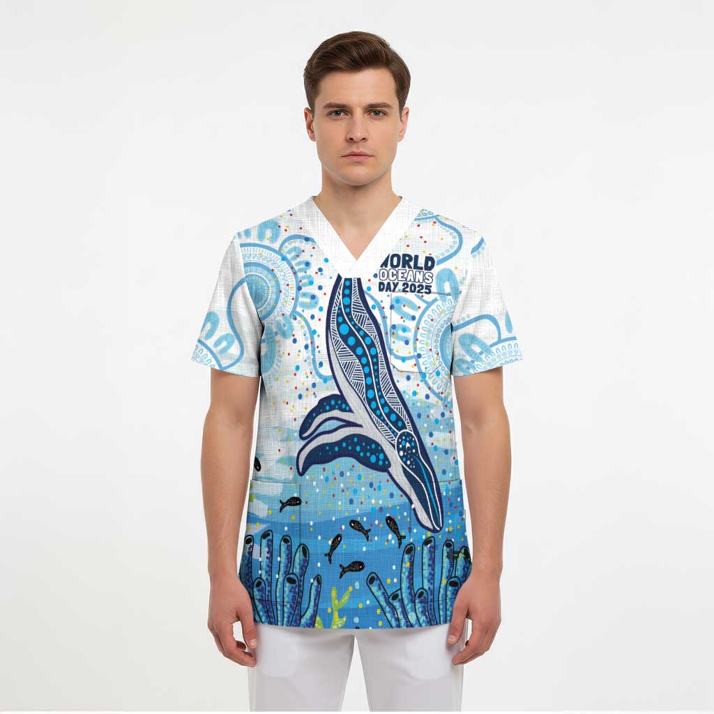 World Ocean Day Australia Aboriginal Scrub Top Whale Watching - Aussie Hoodie