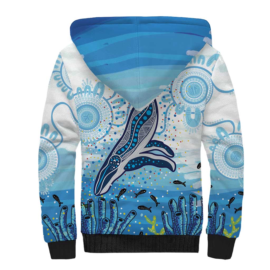 World Ocean Day Australia Aboriginal Sherpa Hoodie Whale Watching