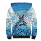 World Ocean Day Australia Aboriginal Sherpa Hoodie Whale Watching