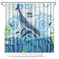 World Ocean Day Australia Aboriginal Shower Curtain Whale Watching