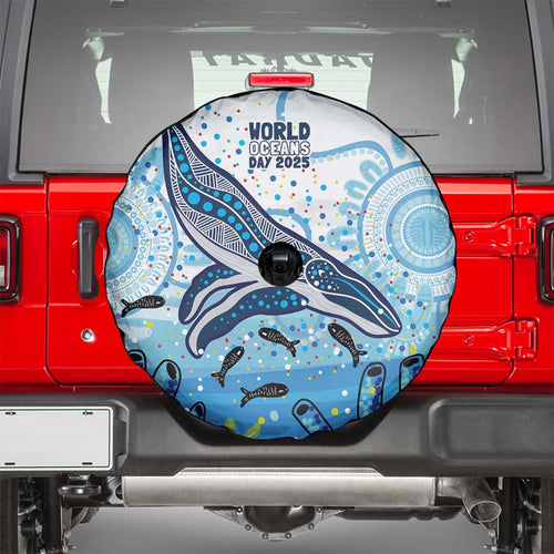 World Ocean Day Australia Aboriginal Spare Tire Cover Whale Watching