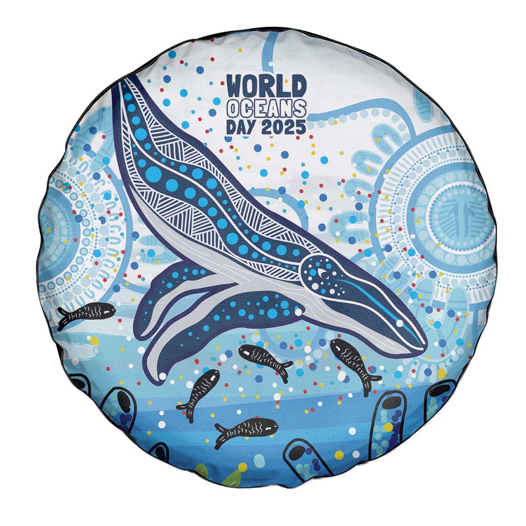 World Ocean Day Australia Aboriginal Spare Tire Cover Whale Watching