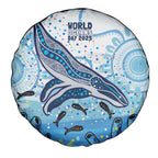 World Ocean Day Australia Aboriginal Spare Tire Cover Whale Watching