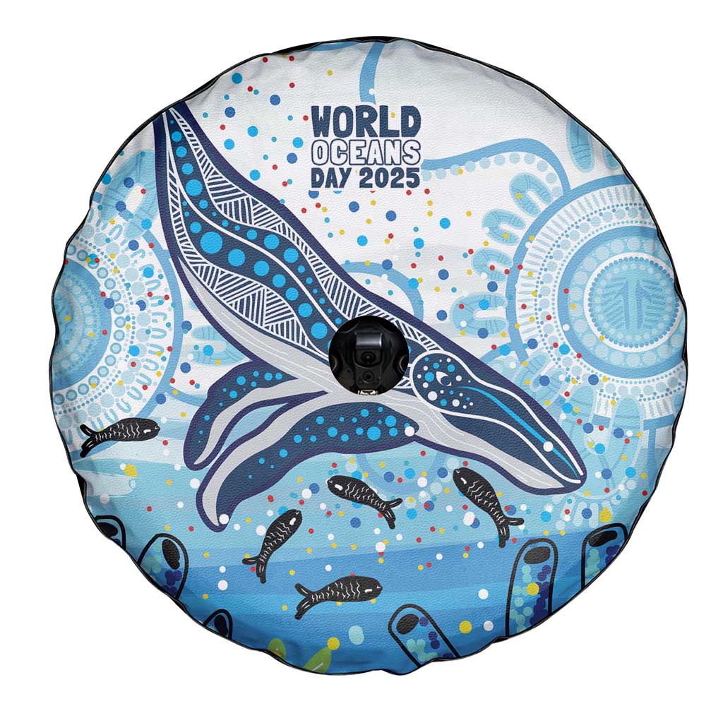 World Ocean Day Australia Aboriginal Spare Tire Cover Whale Watching