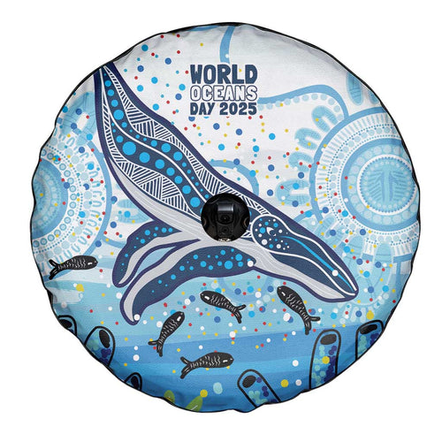 World Ocean Day Australia Aboriginal Spare Tire Cover Whale Watching