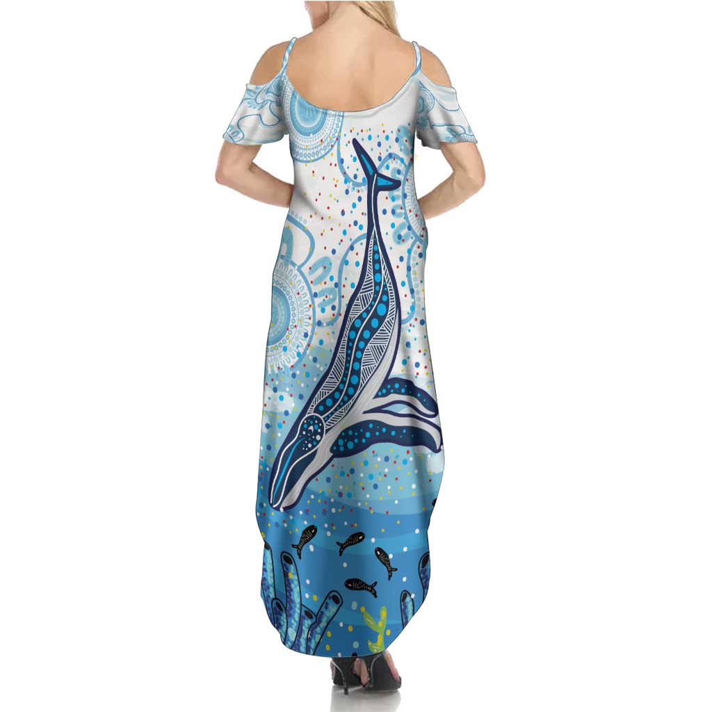 World Ocean Day Australia Aboriginal Summer Maxi Dress Whale Watching