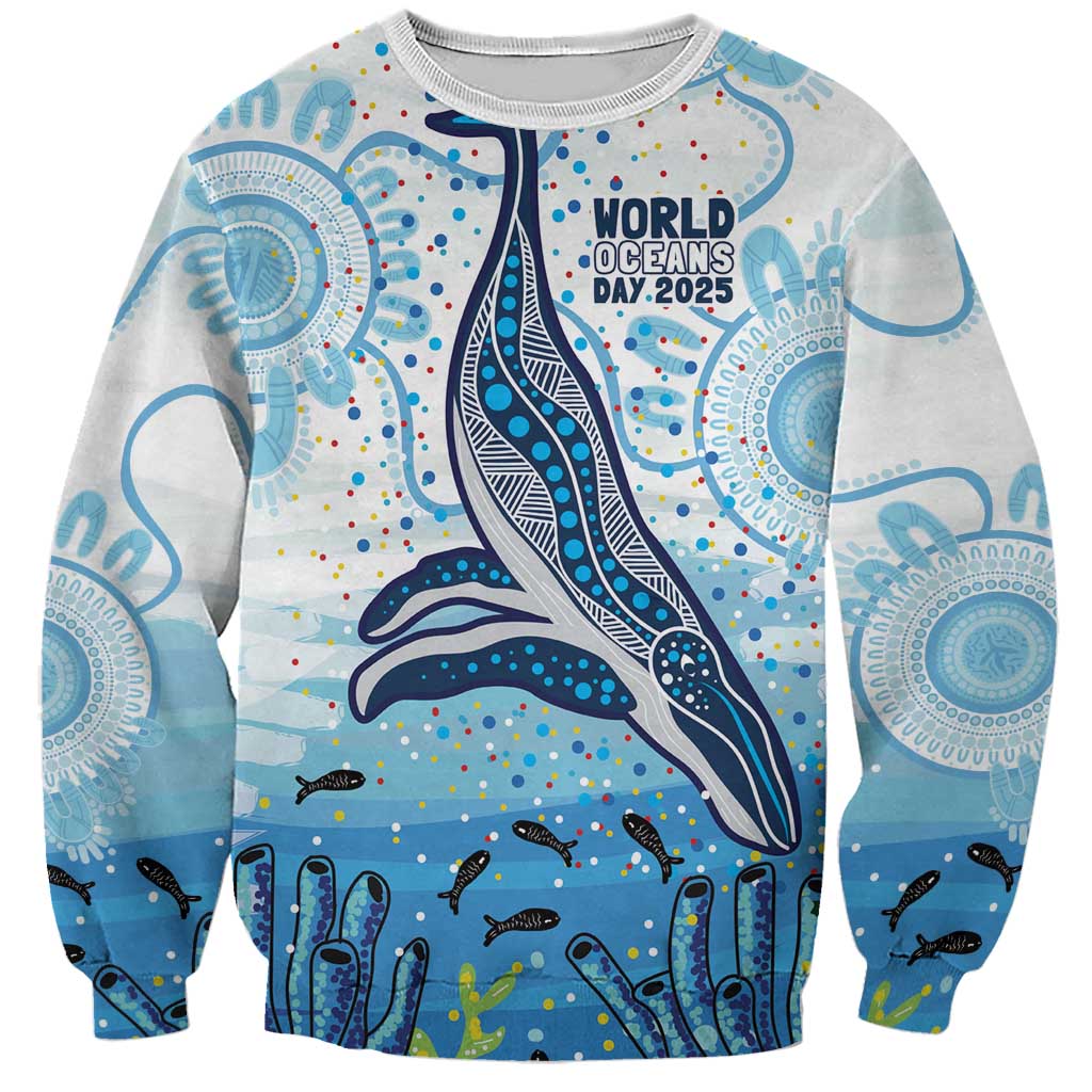 World Ocean Day Australia Aboriginal Sweatshirt Whale Watching