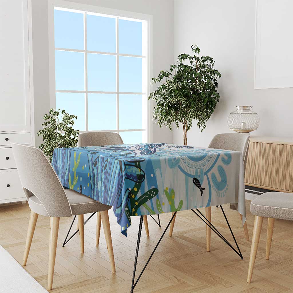 World Ocean Day Australia Aboriginal Tablecloth Whale Watching