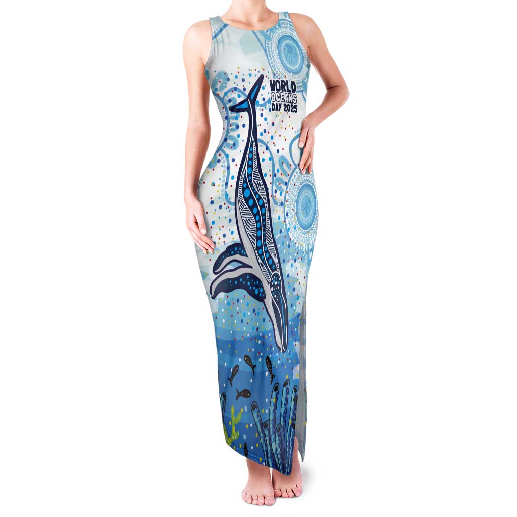World Ocean Day Australia Aboriginal Tank Maxi Dress Whale Watching