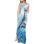 World Ocean Day Australia Aboriginal Tank Maxi Dress Whale Watching