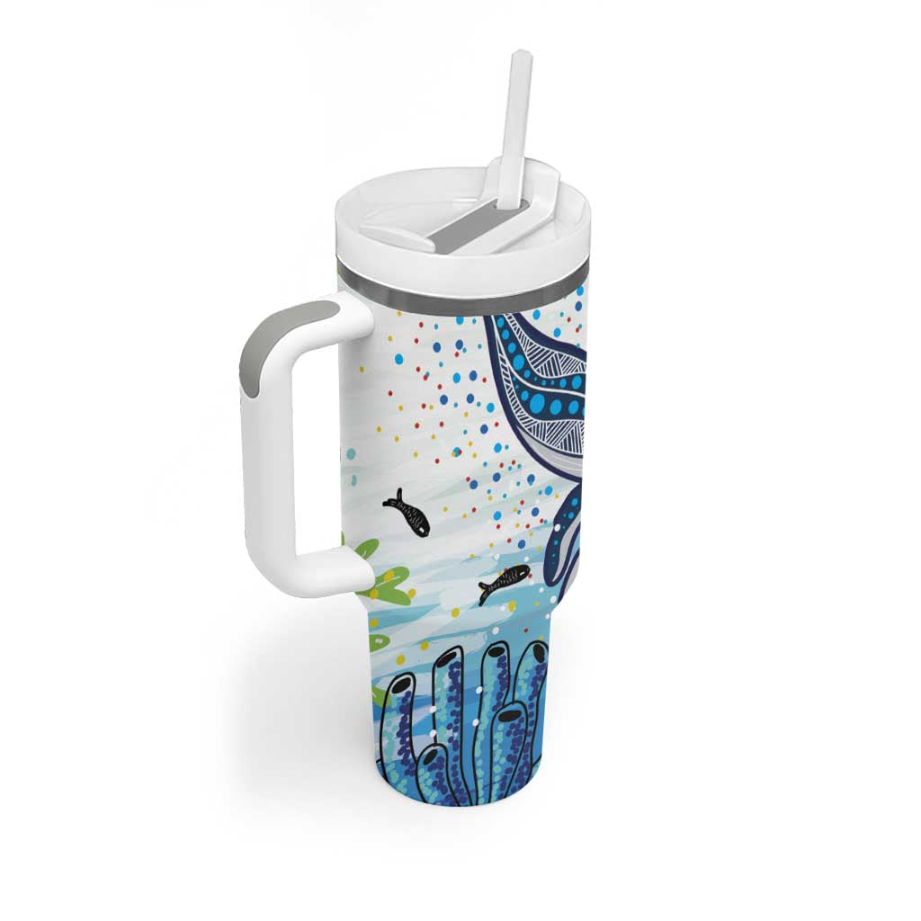 World Ocean Day Australia Aboriginal Tumbler With Handle Whale Watching