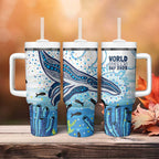 World Ocean Day Australia Aboriginal Tumbler With Handle Whale Watching