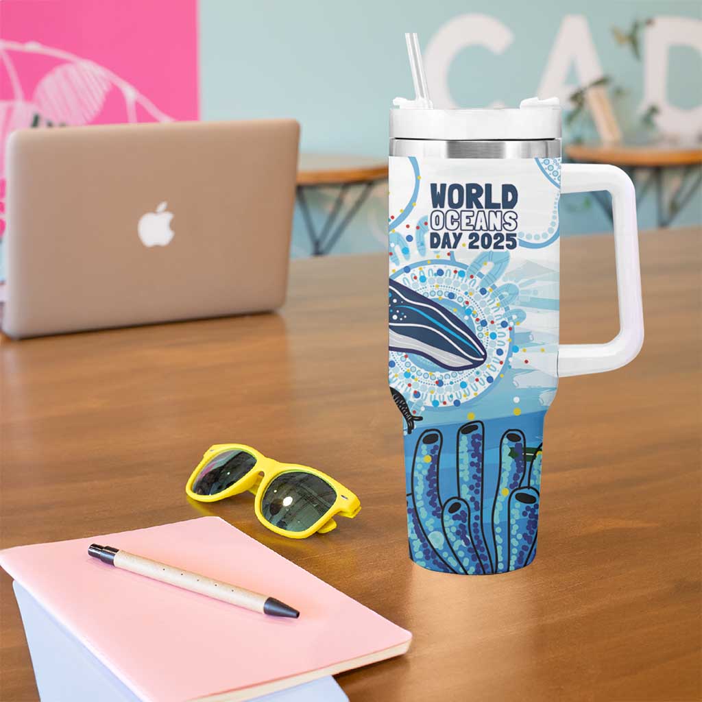 World Ocean Day Australia Aboriginal Tumbler With Handle Whale Watching
