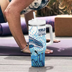 World Ocean Day Australia Aboriginal Tumbler With Handle Whale Watching