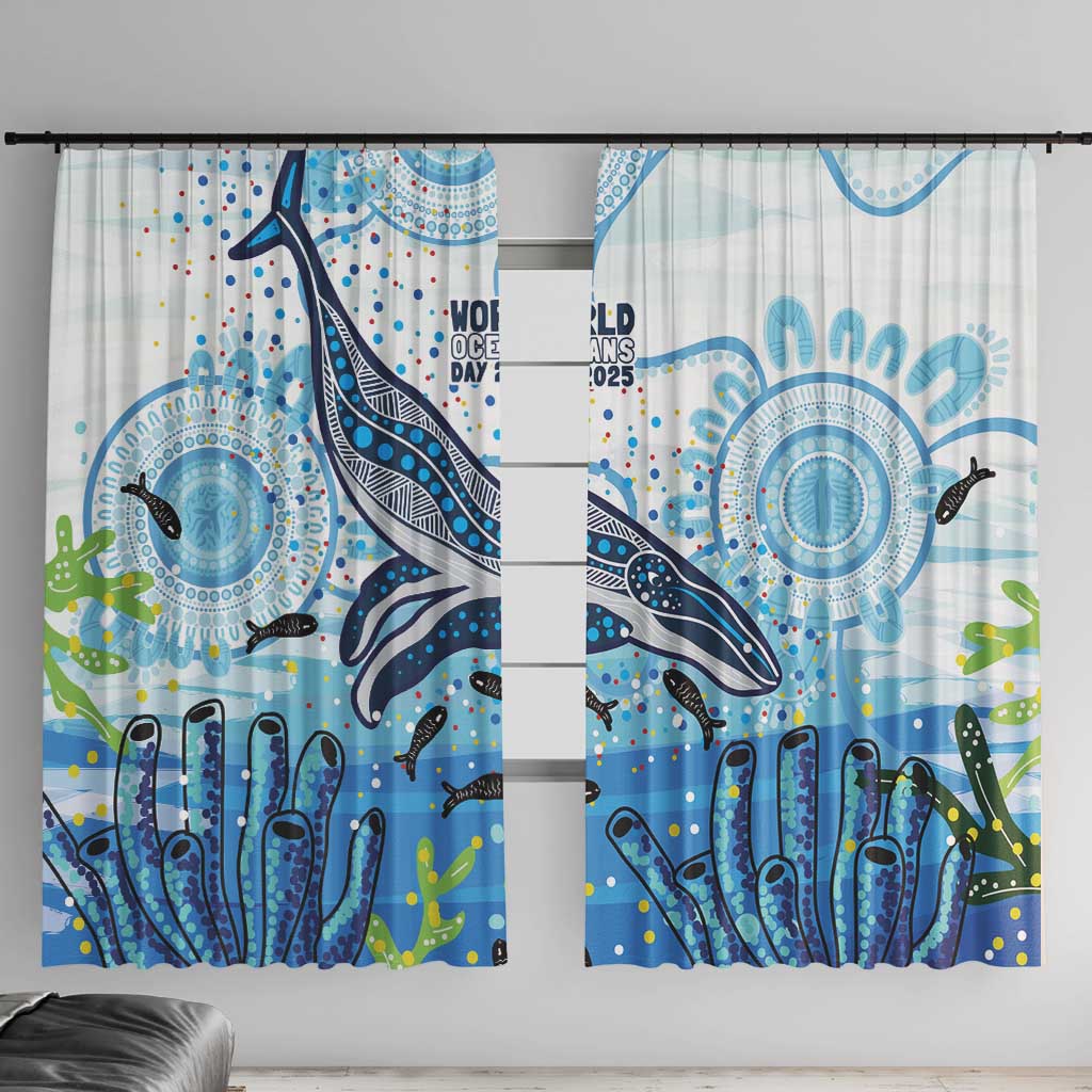 World Ocean Day Australia Aboriginal Window Curtain Whale Watching
