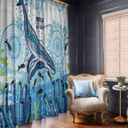 World Ocean Day Australia Aboriginal Window Curtain Whale Watching