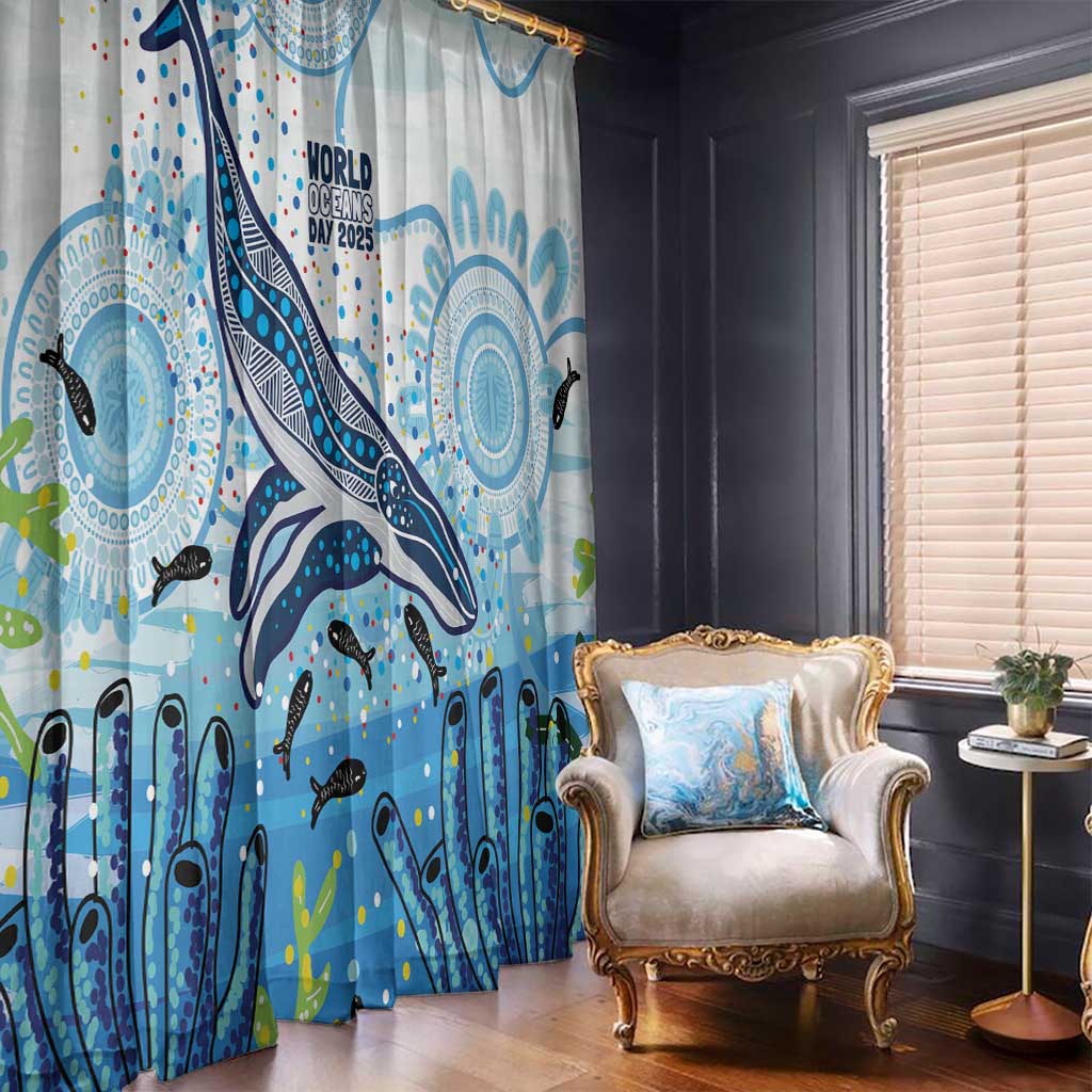 World Ocean Day Australia Aboriginal Window Curtain Whale Watching