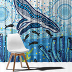 World Ocean Day Australia Aboriginal Window Curtain Whale Watching