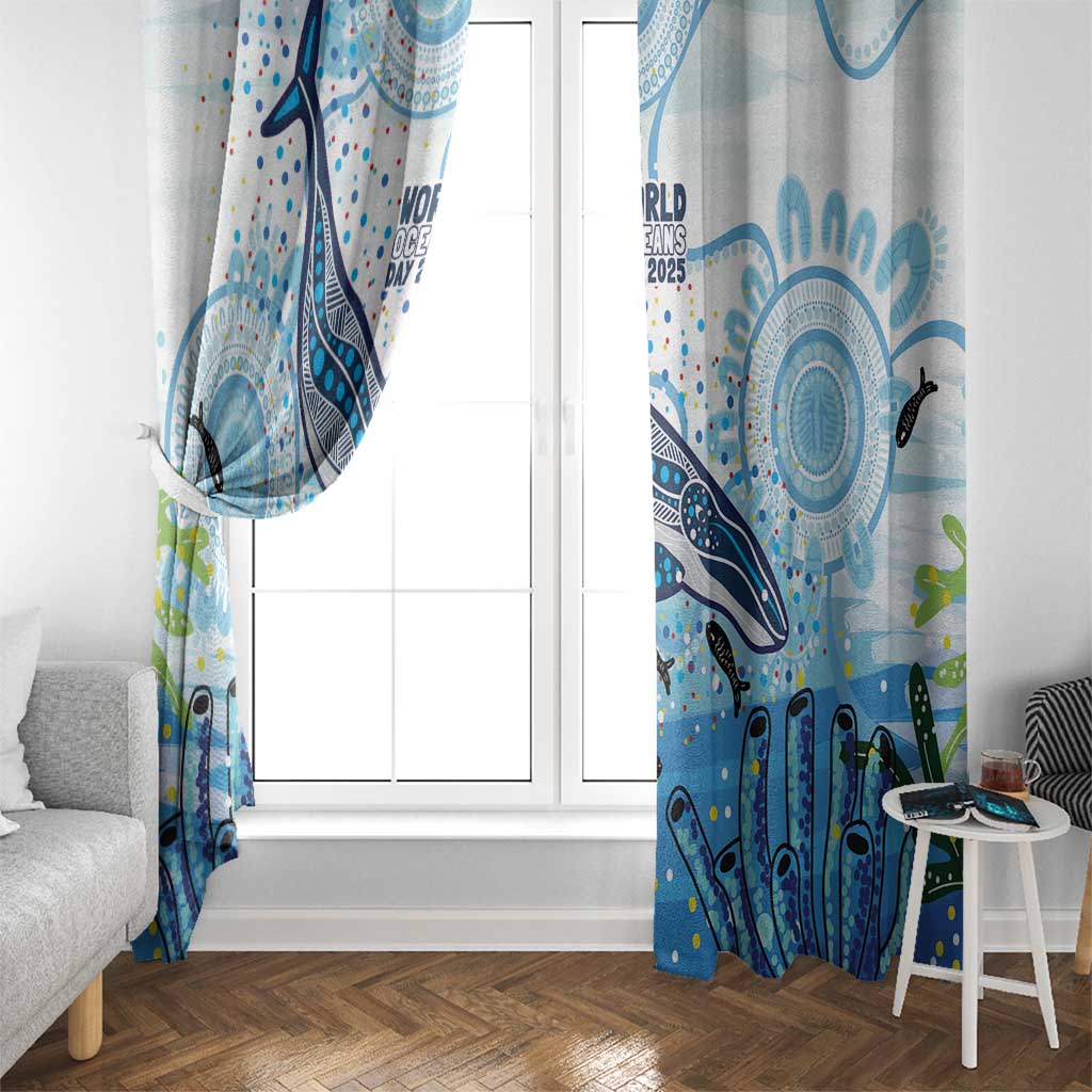 World Ocean Day Australia Aboriginal Window Curtain Whale Watching