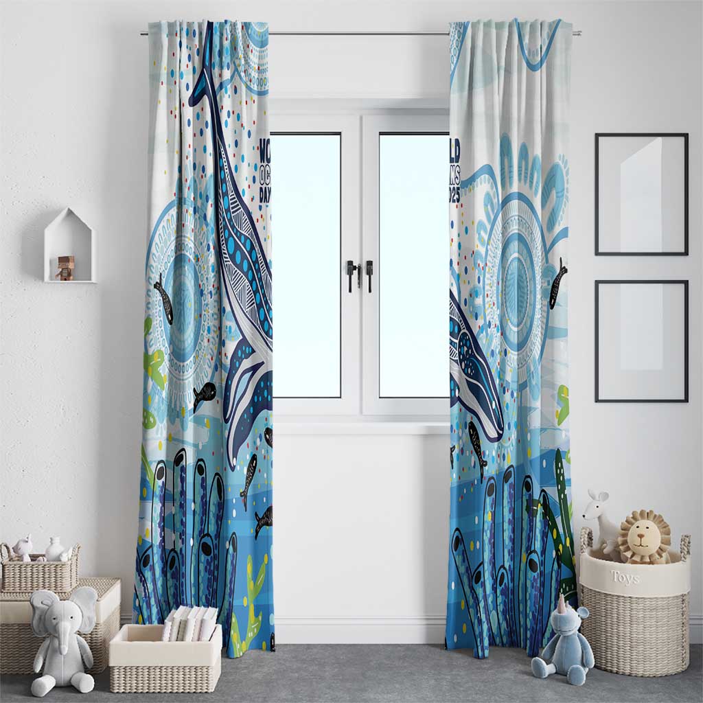 World Ocean Day Australia Aboriginal Window Curtain Whale Watching
