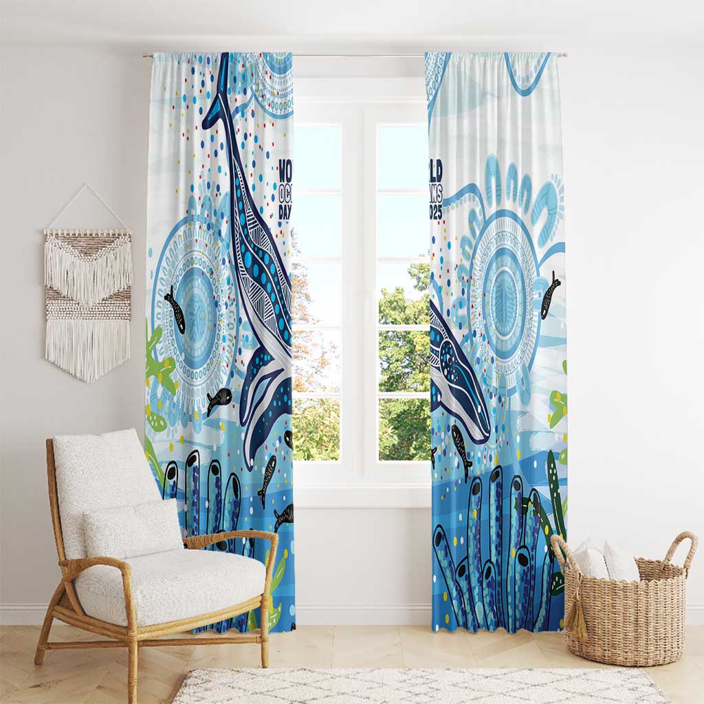 World Ocean Day Australia Aboriginal Window Curtain Whale Watching