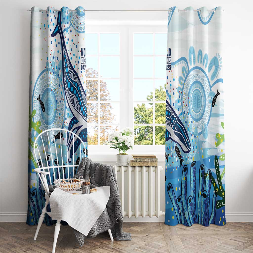World Ocean Day Australia Aboriginal Window Curtain Whale Watching